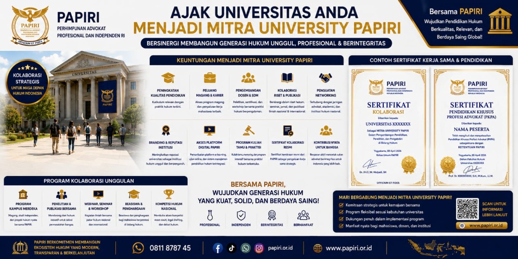 PAPIRI Hadirkan Ekosistem Digital Advokat Teri-Integrasi Pertama di Indonesia — Media Nasional