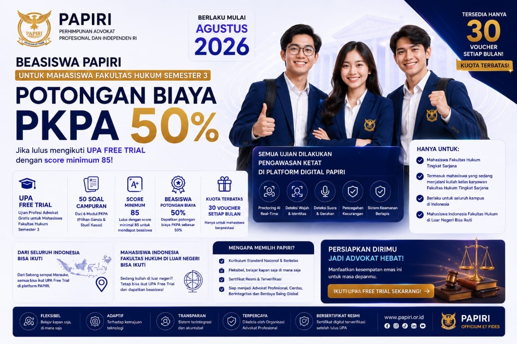 Pendidikan Hukum Digital PAPIRI Siapkan Advokat Berintegritas dan Kompeten — Media Regional
